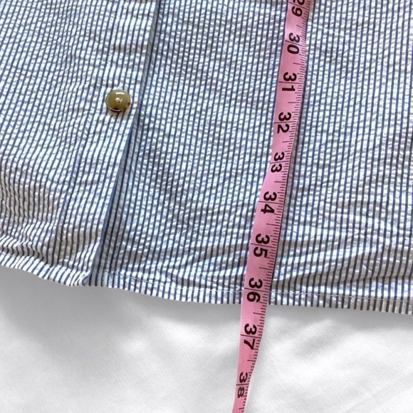 J. Crew Striped Seersucker Button Front Dress - Picture 5 of 6